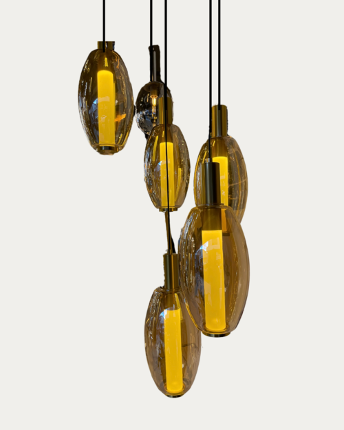 11530-6A LAMPARA DECORATIVA COBRE 6 LUCES 300K-6500K